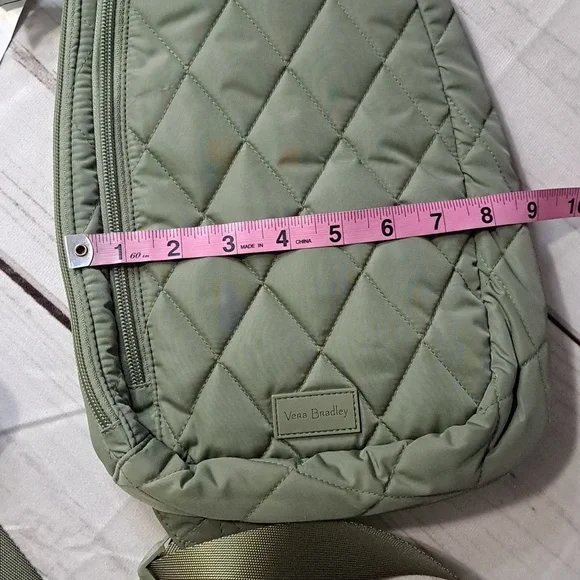 Vera Bradley Quilted Sling Bag in Olive Green - Picture 2 of 11